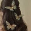 طباقات شعر فراشة حجم كبير